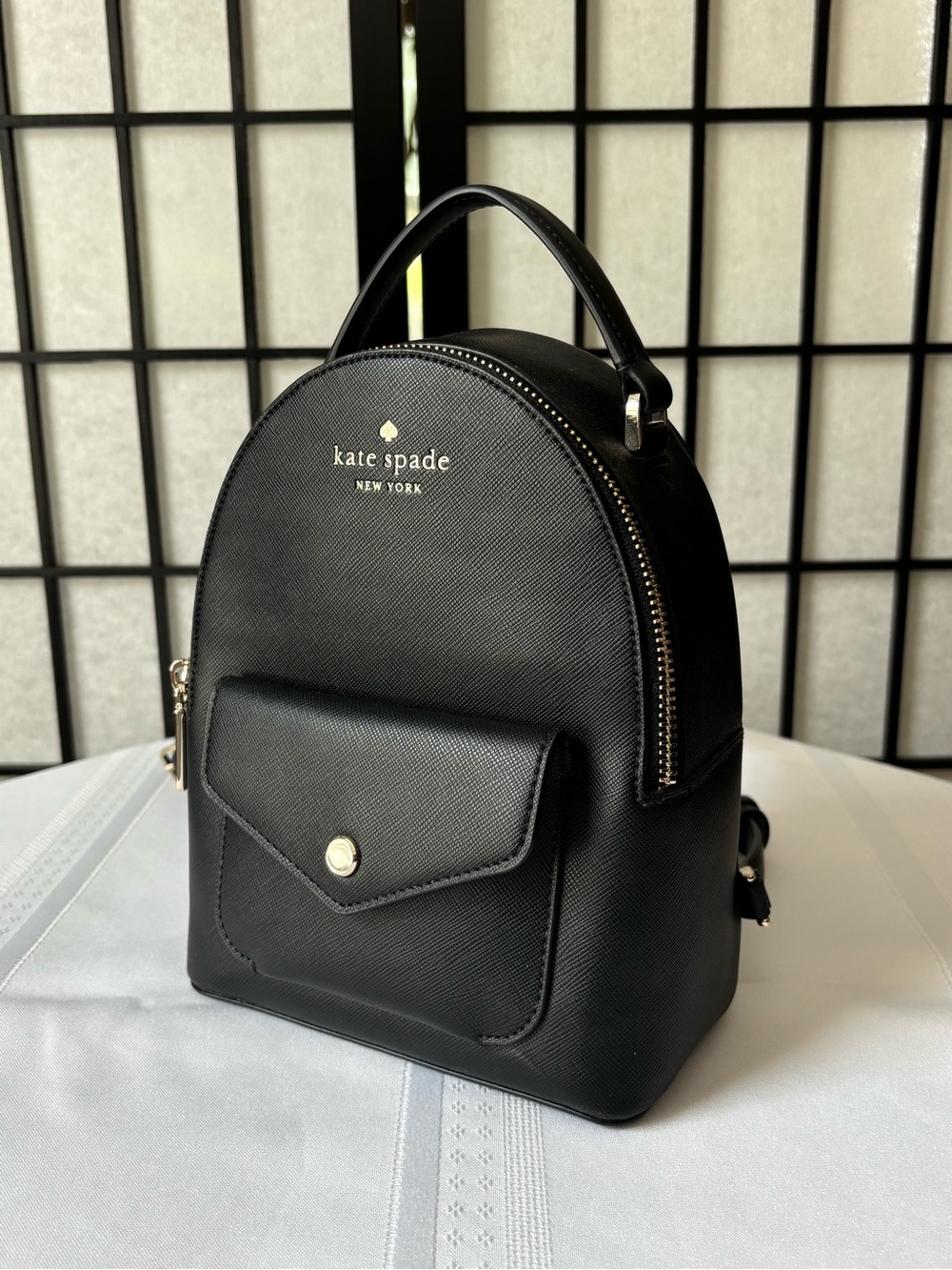 Kate Spade Schuyler Mini Backpack - Black Saffiano